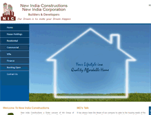 Tablet Screenshot of newindiaconstructions.com